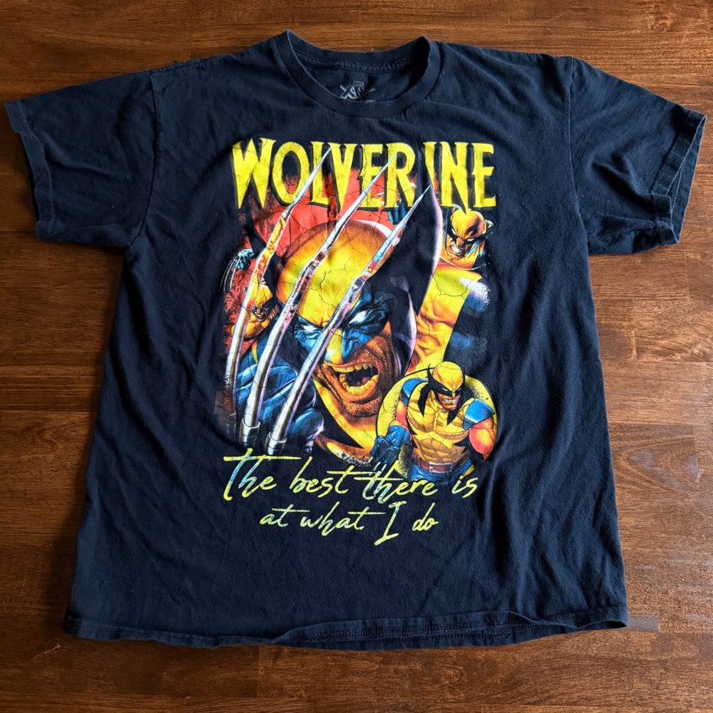 Marvel X-Men Wolverine Graphic T-Shirt Black Mens Large The Best There Is